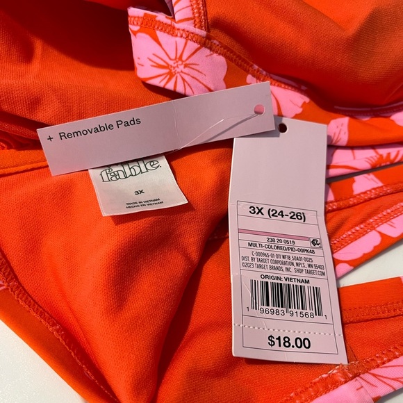 Target Orange and Pink Bikini Top - Picture 4 of 5